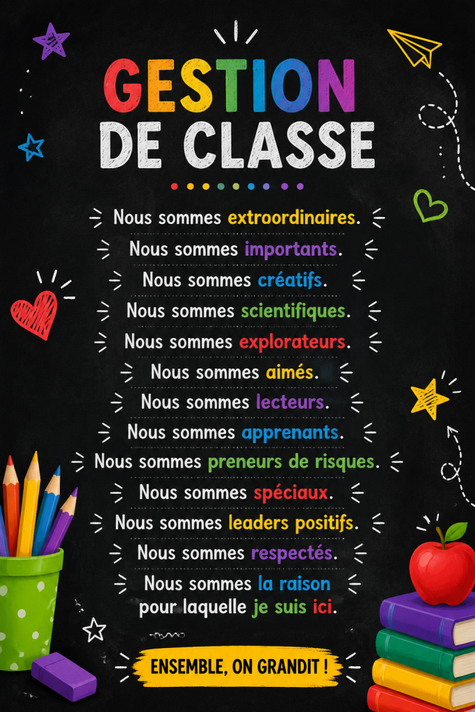 Enseignant devant une classe, utilisant des techniques de gestion de classe efficaces.