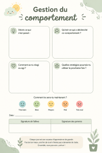 Image illustrant la gestion du comportement avec des personnes interagissant de manière positive.