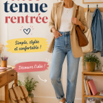 Idées de tenues élégantes pour la rentrée, incluant des looks stylés et modernes.