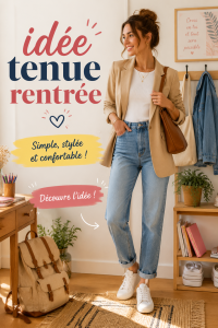 Idées de tenues élégantes pour la rentrée, incluant des looks stylés et modernes.