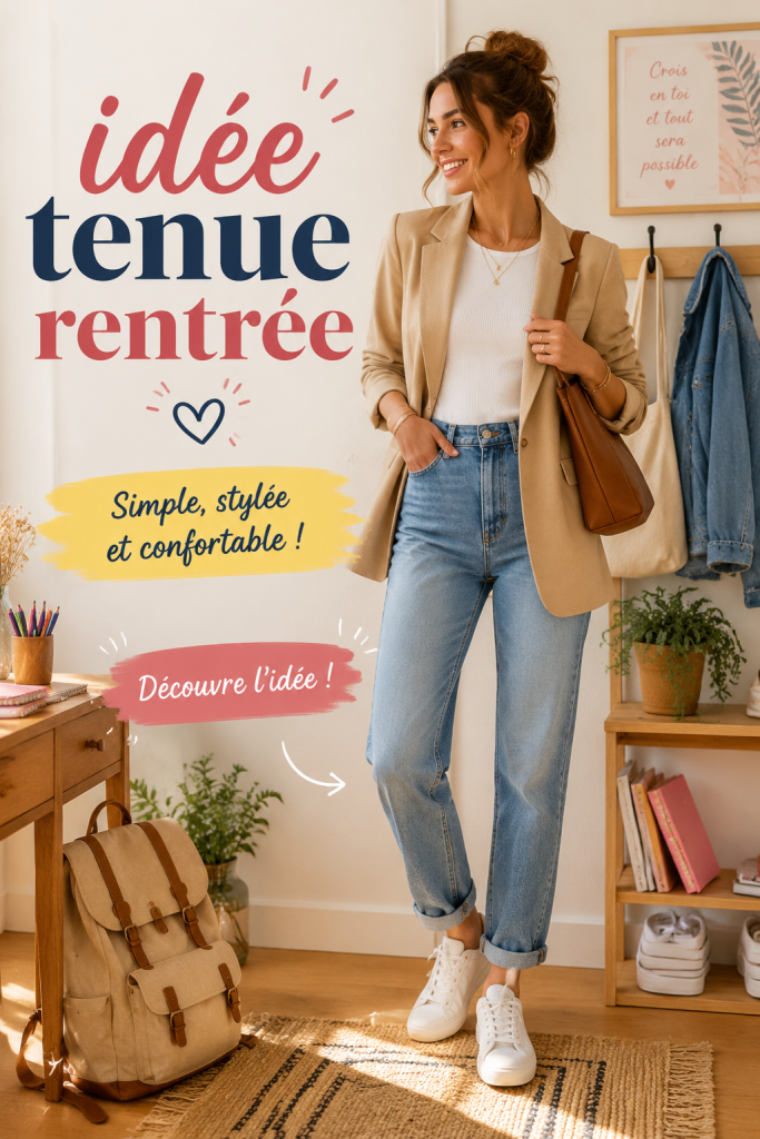 Idées de tenues élégantes pour la rentrée, incluant des looks stylés et modernes.
