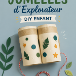 Jumelles d'explorateur faites maison pour enfants, colorées et amusantes.