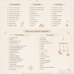 Liste de maternité avec des articles essentiels