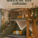 Un lit cabane inspirant dans une chambre d'enfant décorée.