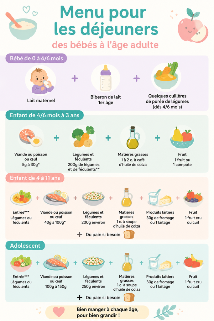 Un plat équilibré adapté aux bébés, avec des légumes doux et des céréales.