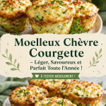 Un moelleux de courgette et chèvre frais, prêt à être dégusté.