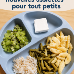 Assiettes colorées pour jeunes enfants, pratiques et sûres.