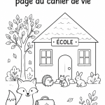 Un calendrier illustrant les mois de l'année dans un cahier de vie
