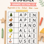 PDF d'activités Alphas pour enfants, illustré avec des lettres et des personnages ludiques.