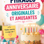 Un collage de cartes d'anniversaire avec des phrases amusantes