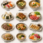 Un plat de sushi coloré, symbole de la gastronomie japonaise