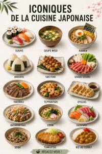 Un plat de sushi coloré, symbole de la gastronomie japonaise