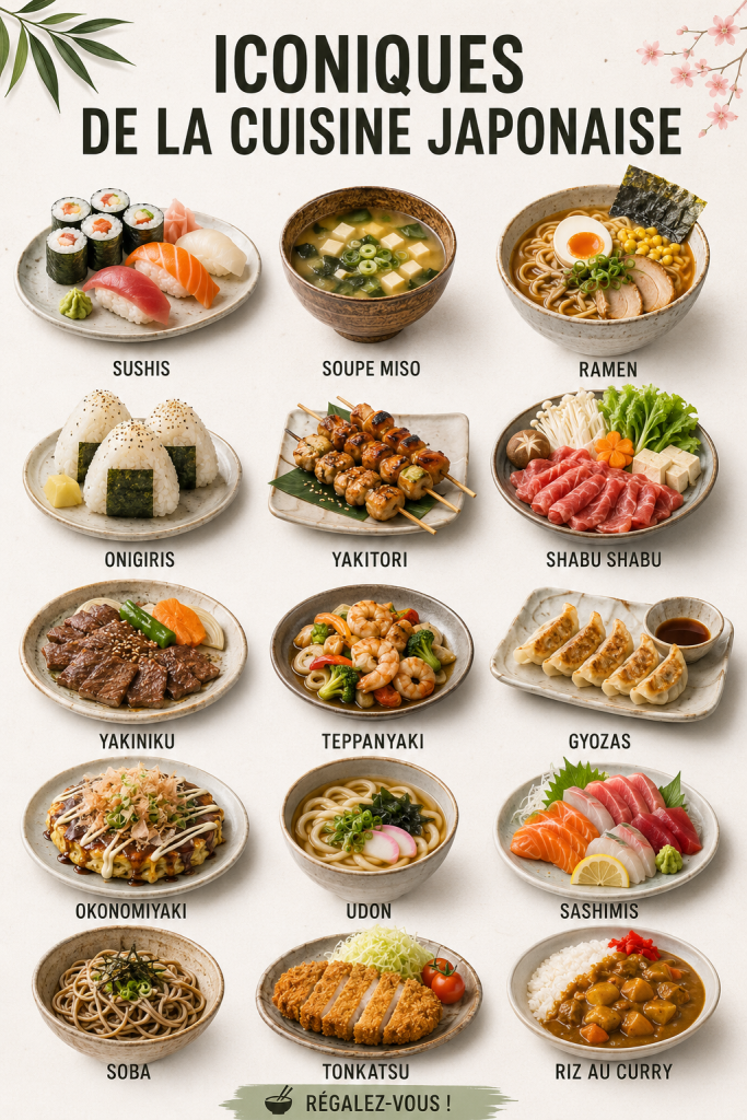 Un plat de sushi coloré, symbole de la gastronomie japonaise