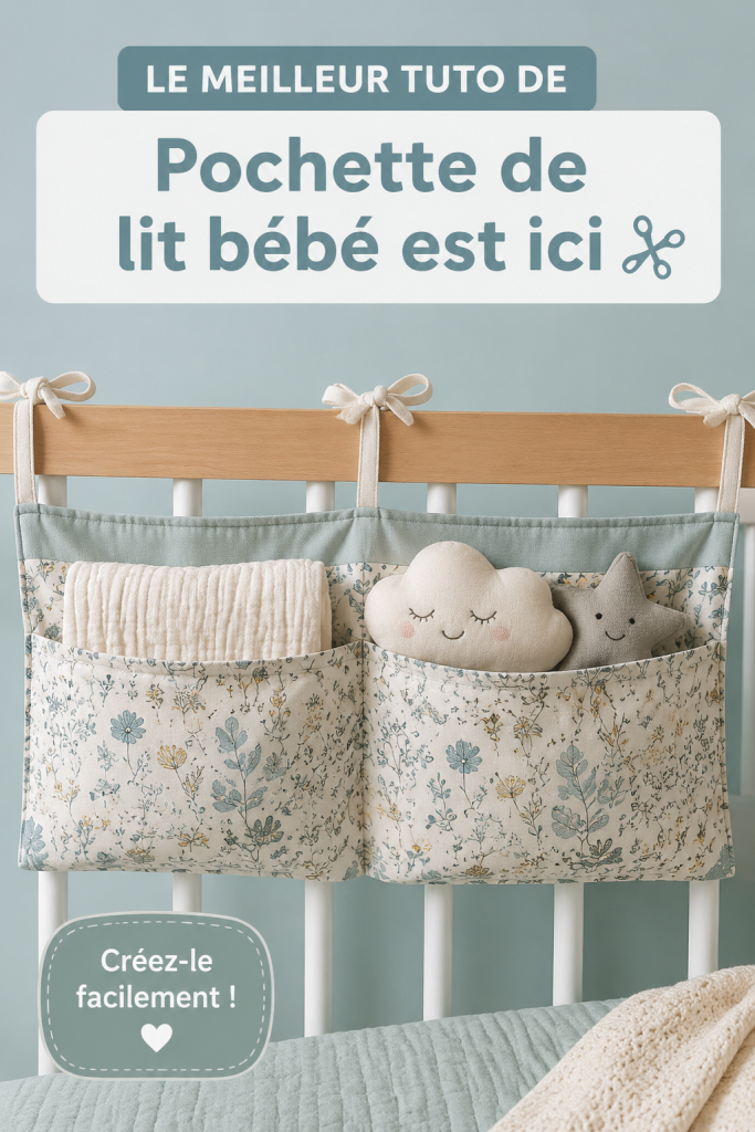 Pochette de lit bébé en tissu coloré et motif ludique