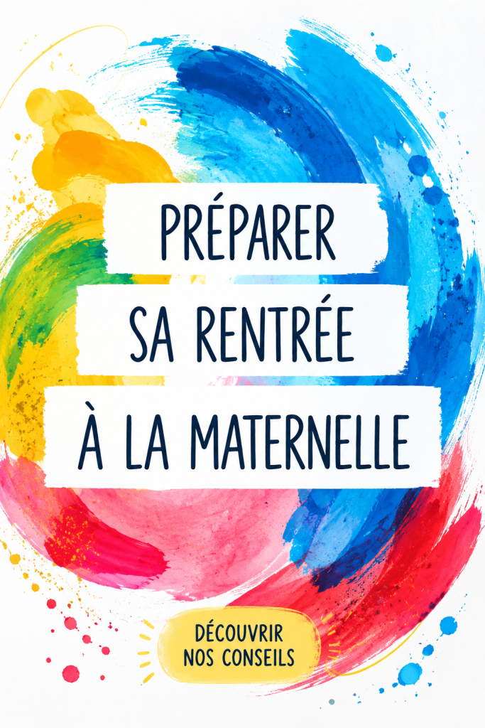 Enfant souriant préparant son sac pour la rentrée à la maternelle en regardant des fournitures scolaires.