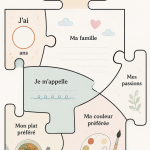 Un groupe de personnes utilisant un puzzle géant pour se présenter lors d'un événement.