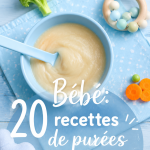 Assiette de purées maison variées pour bébés, avec des couleurs vives et des textures douces.