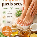 Pieds doux après un soin naturel avec des produits bio