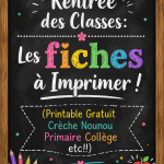 Fiches à imprimer pour la rentrée scolaire, adaptées aux enfants de tous âges.