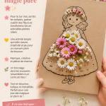 Enfants récoltant des fleurs pour créer des robes colorées