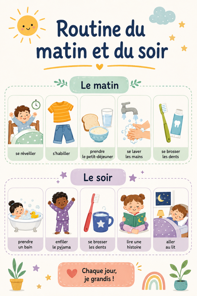 Un espace de travail lumineux avec un planner et une tasse de thé, parfait pour une routine matinale.