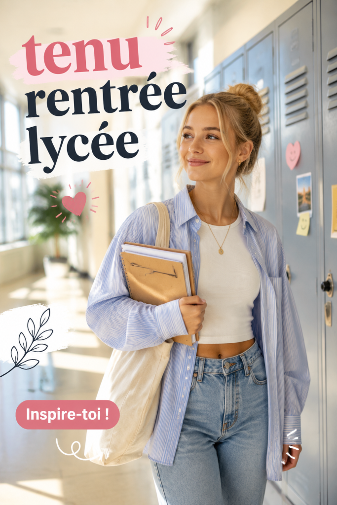 Tenues stylées pour la rentrée au lycée avec des vêtements modernes et tendance.