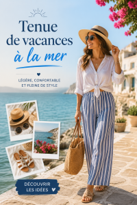 Tenues de vacances à la mer avec des vêtements légers et colorés.