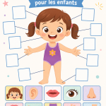 Jeux éducatifs sur le corps humain pour enfants.
