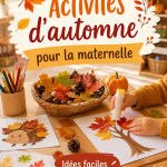 Enfants jouant dans les feuilles d'automne lors d'activités en plein air.
