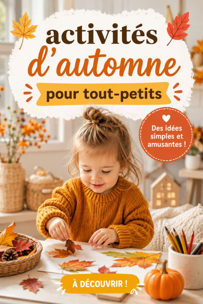 Activités d'automne pour tout-petits dans un parc