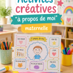 Un groupe d'enfants en maternelle travaillant sur un collage créatif.