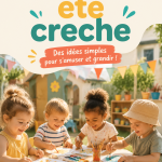Enfants jouant avec de l'eau pendant une activité d'été en crèche
