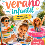 Enfants jouant à des activités estivales à l'extérieur.