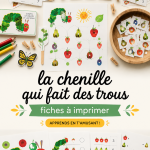 Fiches imprimables sur les chenilles pour enfants, idéales pour l'éducation Montessori