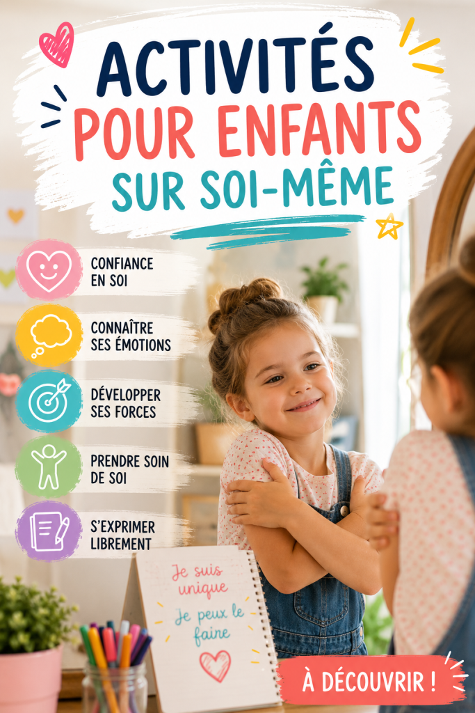 Un groupe d'enfants jouant ensemble dans un parc, participant à des activités qui favorisent la connaissance de soi.