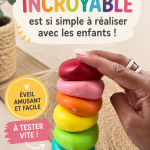 Des enfants jouant avec des jeux sensoriels faits maison dans un environnement coloré.