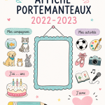 Affiche portemanteaux tendance affichée dans un salon moderne.