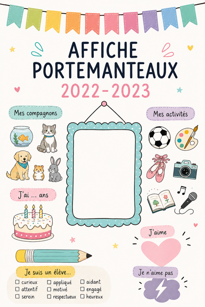 Affiche portemanteaux tendance affichée dans un salon moderne.