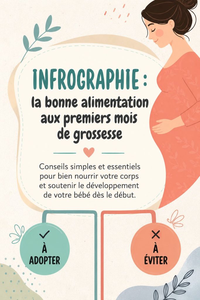 Infographie sur l'alimentation idéale pour les femmes enceintes