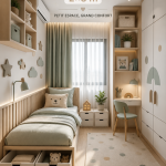 Aménagement d'une chambre d'enfant de 2x3m avec des solutions de rangement créatives
