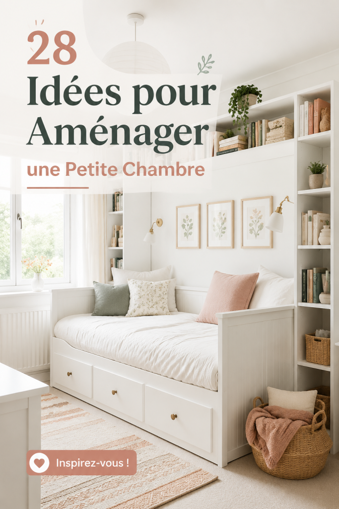 Un aménagement chaleureux d'une petite chambre avec des meubles pratiques