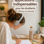 Capture d'écran d'applications essentielles pour étudiants sur un smartphone