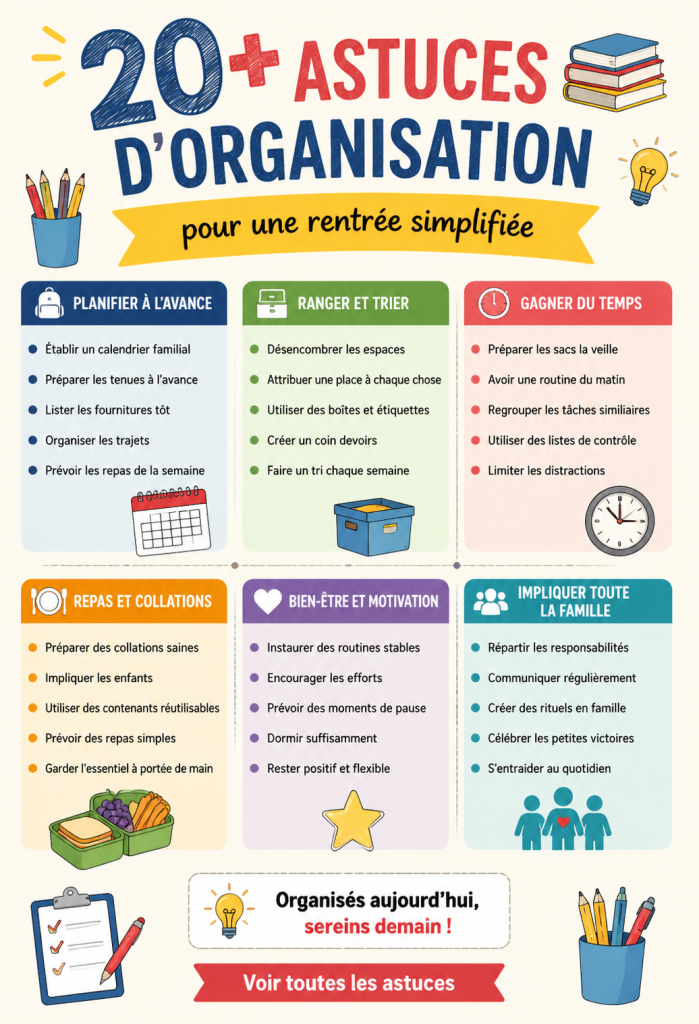 Astuces pour organiser la rentrée scolaire de manière efficace