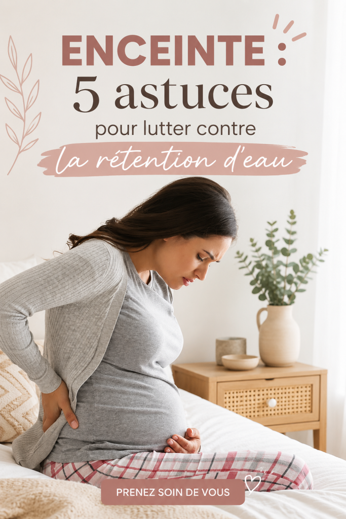 Femme enceinte souriante s'asseyant sur un banc au parc, illustrant le thème du bien-être pendant la grossesse.