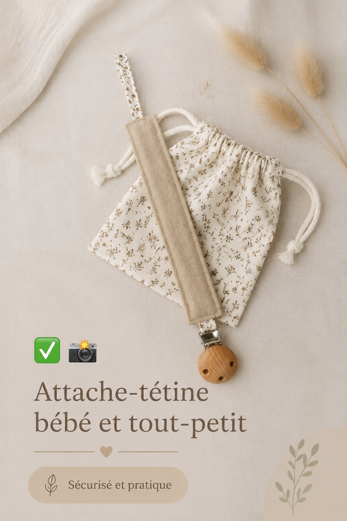 Attaches-sucettes colorées et stylisées pour bébés