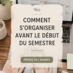 Étudiant en train de préparer son emploi du temps pour le semestre à venir.
