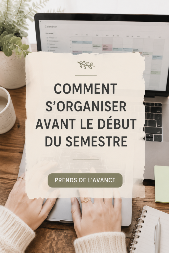 Étudiant en train de préparer son emploi du temps pour le semestre à venir.