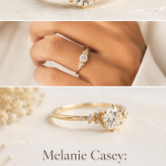 Bague de fiançailles artisanale de Mélanie Casey en première vue.