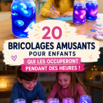 Enfants s'amusant avec des activités de bricolage colorées