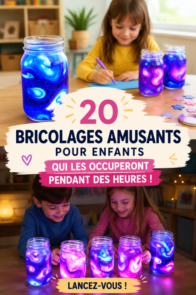 Enfants s'amusant avec des activités de bricolage colorées